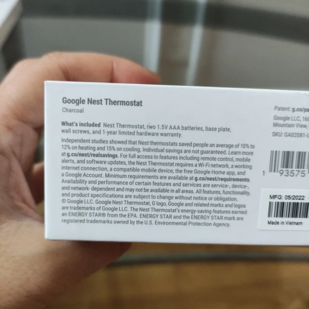 New Open Box Google G4CVZ Nest Thermostat Black and New Sealed Trim Kit